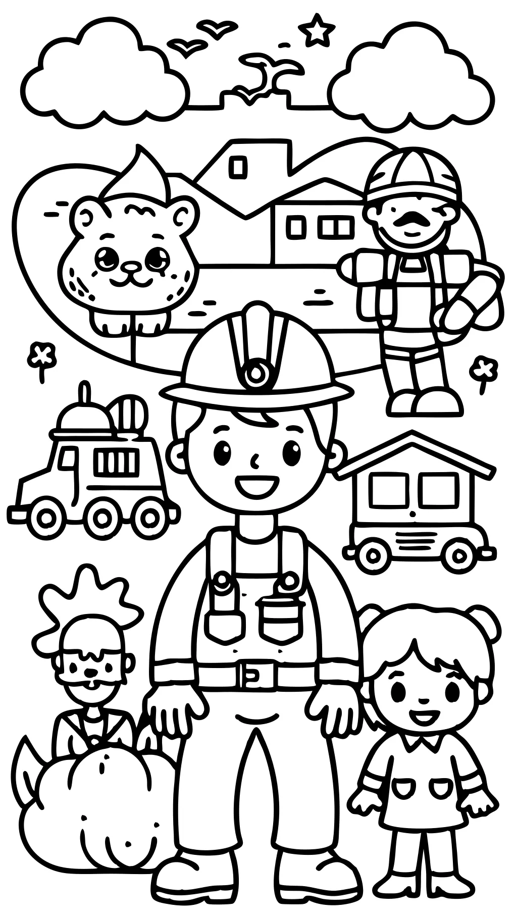 community helper coloring pages